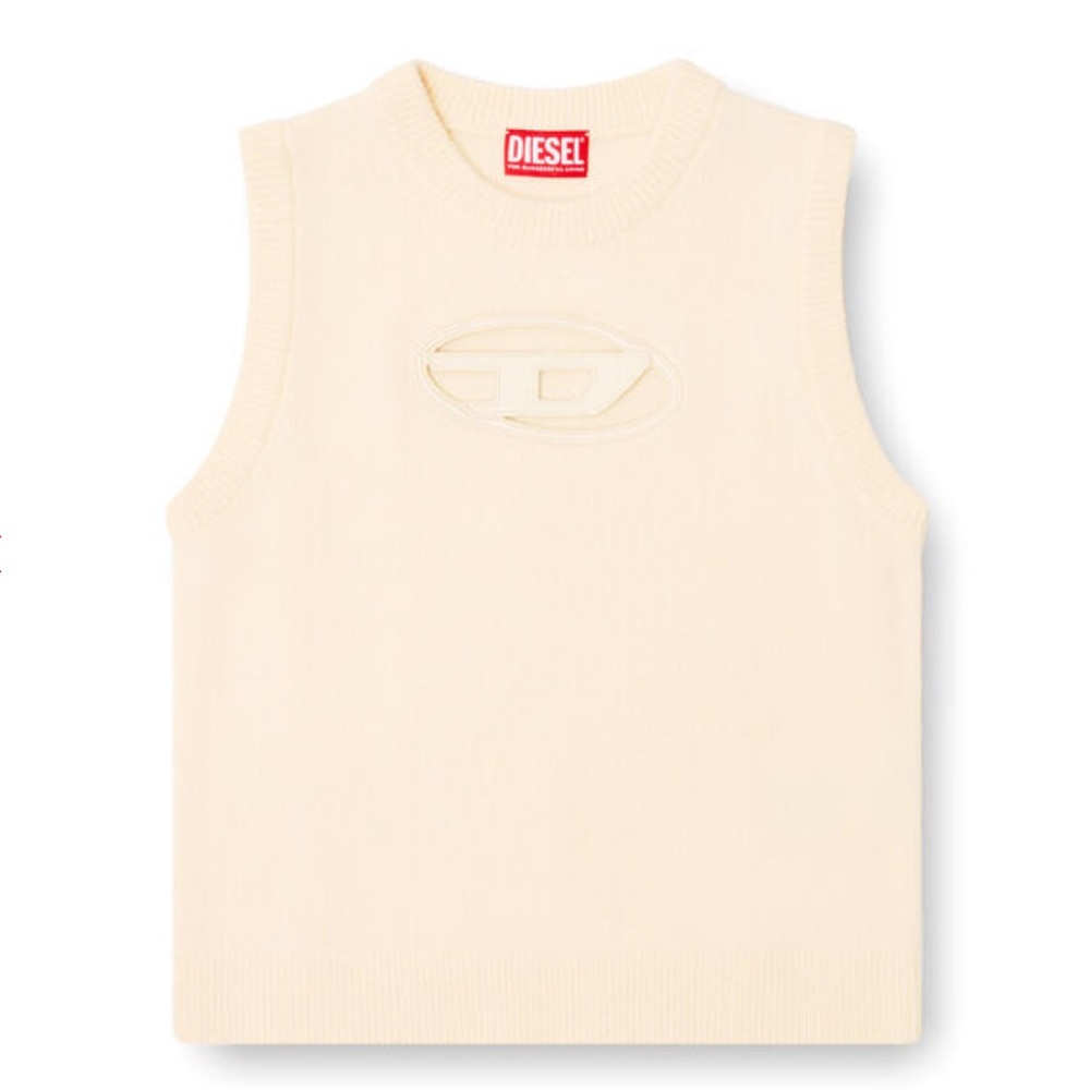 Diesel Cream Cashmere Sleeveless Top NWT